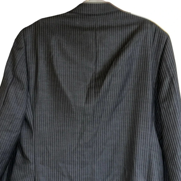John Varvatos Gray Striped Wool Blazer Suit Jacket Size 40L - Picture 5 of 10